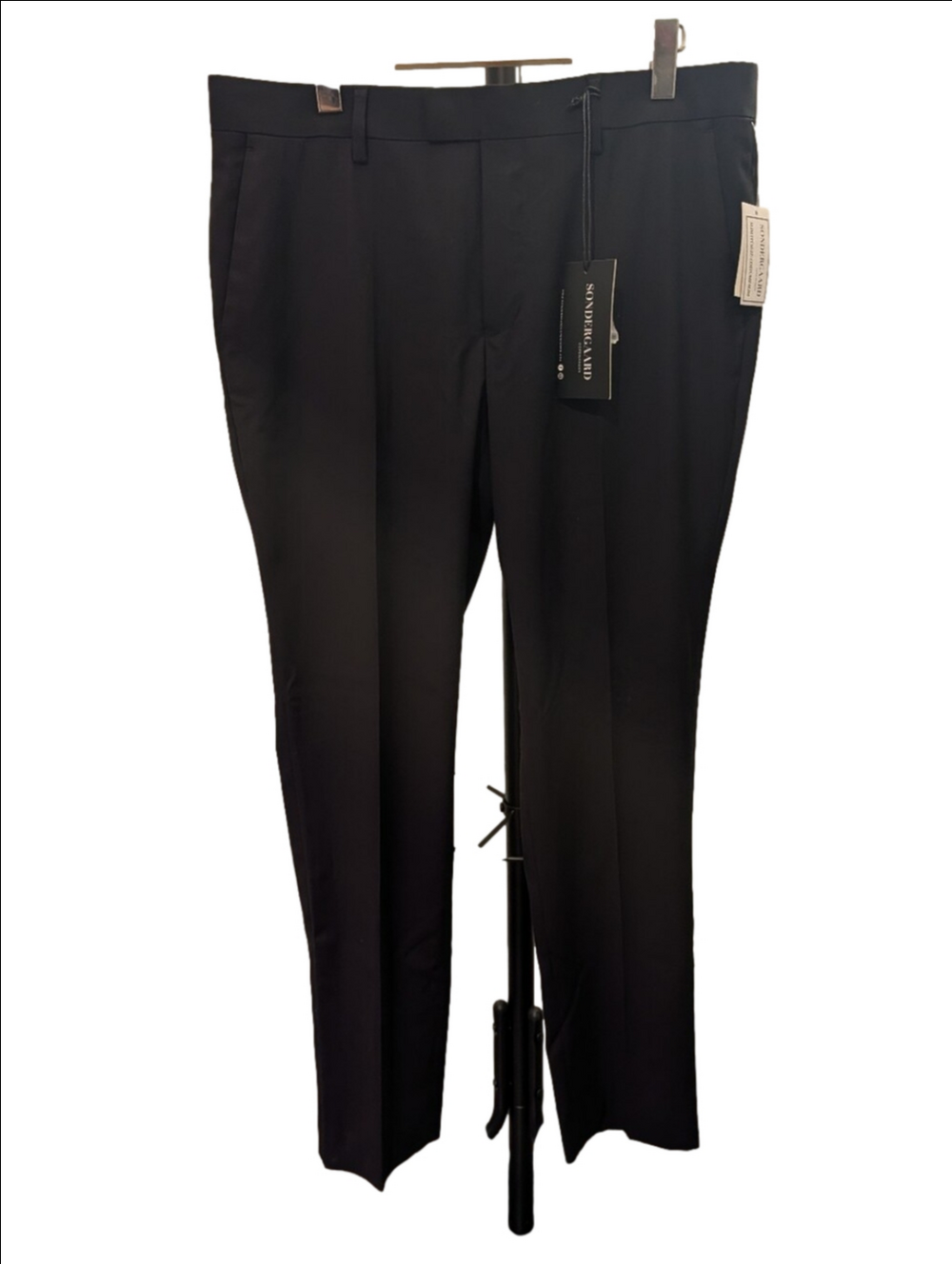 NWT Sondergaard Men's Black Slim Fit Suit Dress Pants 34x32